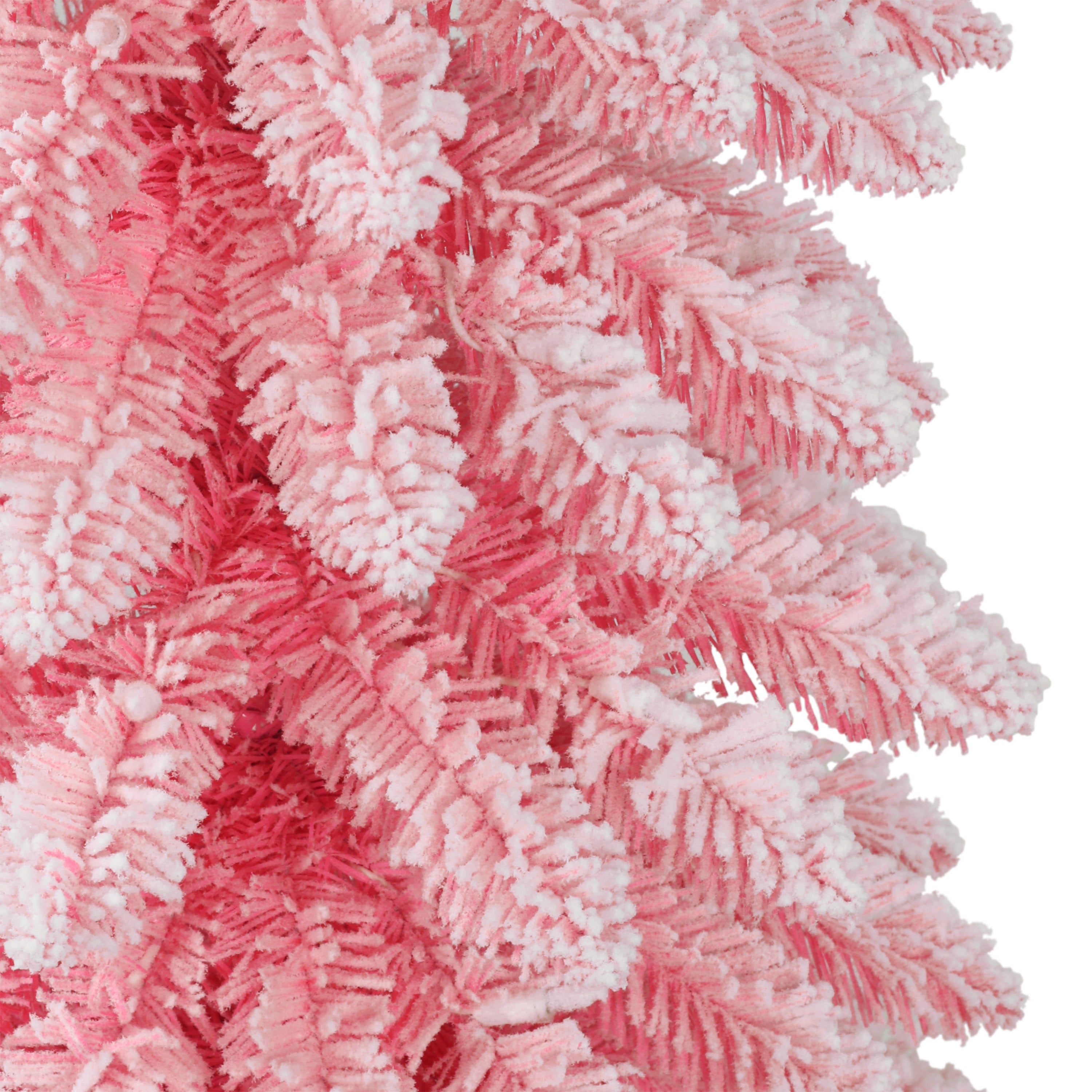 6ft Pre-Lit Flocked Pink Alpine Pencil Tree